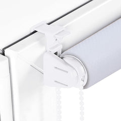 Sekey Rollo ohne Bohren, Lichtdurchlässiges Fensterrollo aus Vliesstoff, Klemmfix Rollos, Weiß