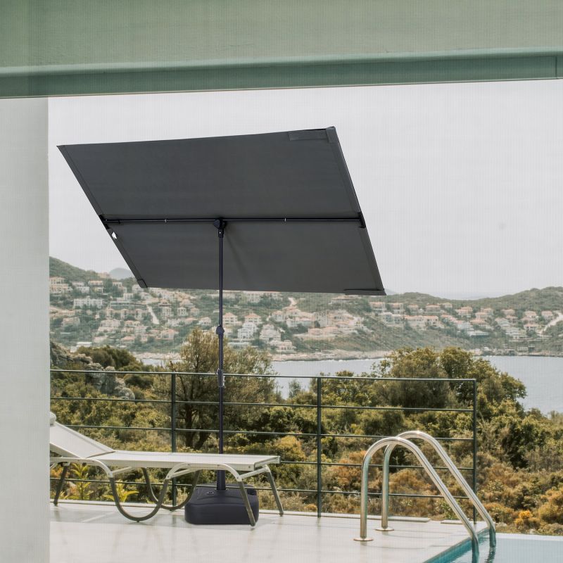 Sekey 180 x 130 cm balcony umbrella rectangular, individually adjustable, sun protection UV50+