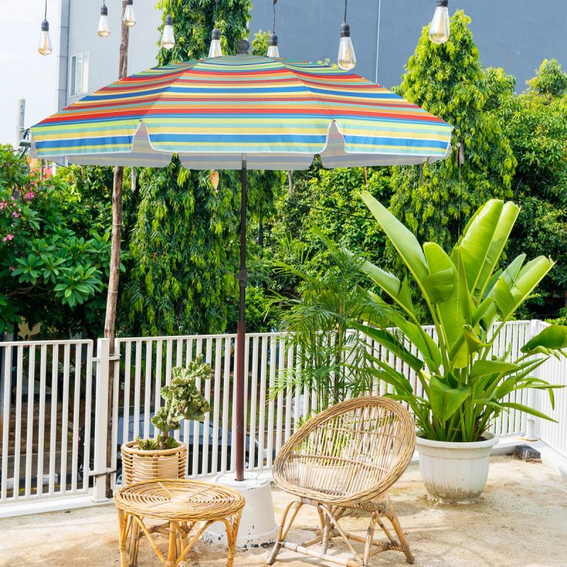 Sekey ∅ 200 cm parasol with valance, sun protection UV25+