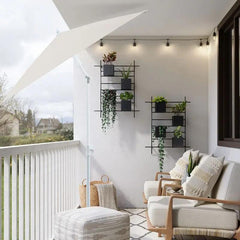 Sekey 180 x 125 cm Balkonschirm Rechteckig mit Schutzhülle, Sonnenschutz UV50+ Sekey