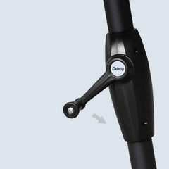 Sekey 270 cm aluminum parasol with crank, sun protection UV50+