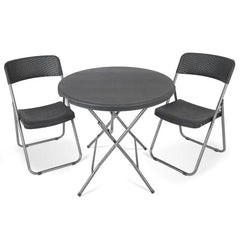 Sekey 3-teilig Balkonset, 2 Klappstuhl und Klapptisch Sekey