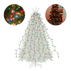 Salcar 2 m LED Christmas tree light chain, with 8 strands, 280 LEDs, 31V GS certified power supply