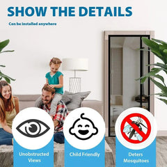 Sekey Kratzfest Magnet Fliegengitter Tür aus Fiberglas, seitlich öffnend Sekey