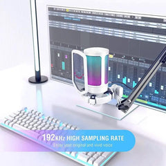 Fifine USB Kondensator Mikrofon mit Ständer und Stummschalttaste, A6V Sekey