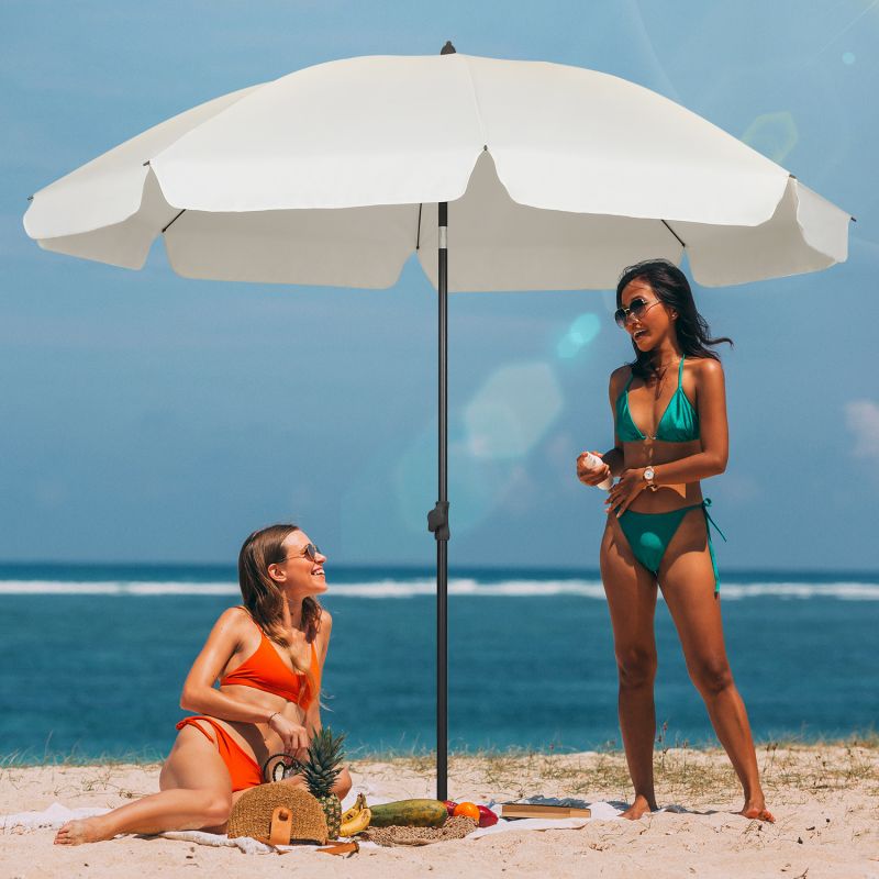 Sekey ∅ 200 cm parasol with valance, sun protection UV25+