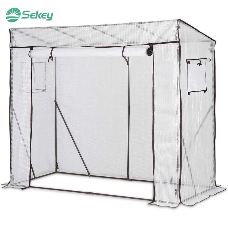 Sekey foil greenhouse with pitched roof, 200 cm x 77 cm x 146/169 cm