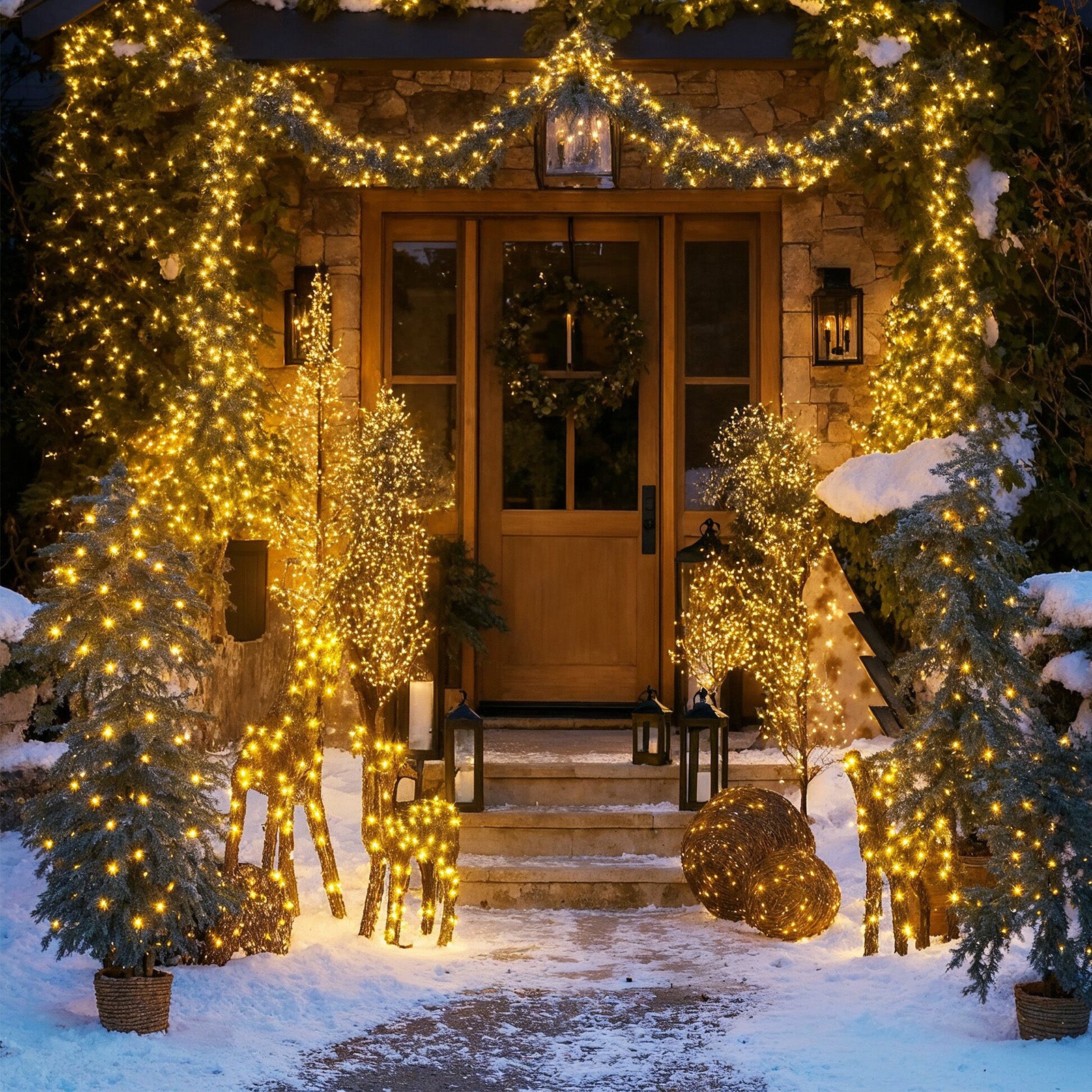 SALCAR 100M 1000 LED Lichterkette aus Kupferdraht – Wasserdicht, 8 Modi, Timer & Memory, Weihnachtsbaum Beleuchtung für Innen & Außen, Warmweiß