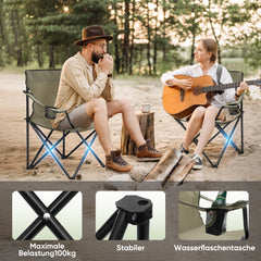Sunula faltbarer Campingstuhl, ultraleicht, 1,65 kg, mit Getränkehalter, Tragetasche, kompakt klappbar, ideal für Camping, Garten und Ausflüge