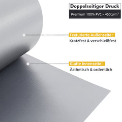 Sekey PVC Sichtschutzstreifen für Doppelstabmattenzaun – Sichtschutzband mit Befestigungsclips, UV-beständig & Wetterfest, Windschutz für Gartenzaun, Grau