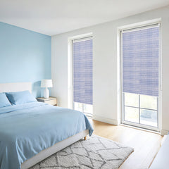 Sekey Plissee ohne Bohren – Lichtschutz Rollo Klemmfix aus Vliesstoff für Fenster & Türen, Blau