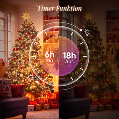 Salcar LED Lichterkette Außen, Warmweiß & Kaltweiß, 14 Modi, Timer & Memory, IP44 Wasserdicht, Weihnachtsbeleuchtung für Garten, Balkon, Party, Hochzeit