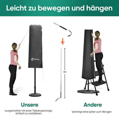 Sekey 160 x 50/62 cm protective cover for double parasol, made of polyester fabric