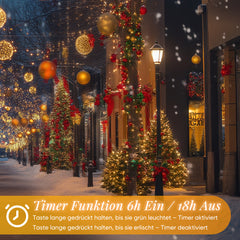 Salcar LED Cluster Lichterkette aus Kupferdraht – 5m/10m/15m/20m, 200–800 LEDs, Wasserdicht, 8 Modi, Timer & Memory, für Innen & Außen, Weihnachtsbaum, Garten, Hochzeit, Party – Warmweiß