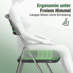 Sekey 5-piece garden furniture set, 4 chairs with folding table