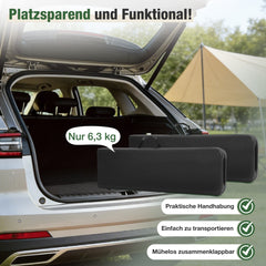 Sekey Klappbare Bierbank 183 cm – Kunststoff Campingbank & Bierzeltbank bis 300 kg Belastbar, Gartenbank Klappbar mit Tragegriff, Schwarz