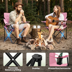 Sunula faltbarer Campingstuhl, ultraleicht, 1,65 kg, mit Getränkehalter, Tragetasche, kompakt klappbar, ideal für Camping, Garten und Ausflüge