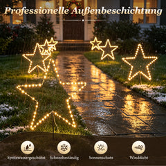 Salcar 3/6 piece set LED solar garden lights with star