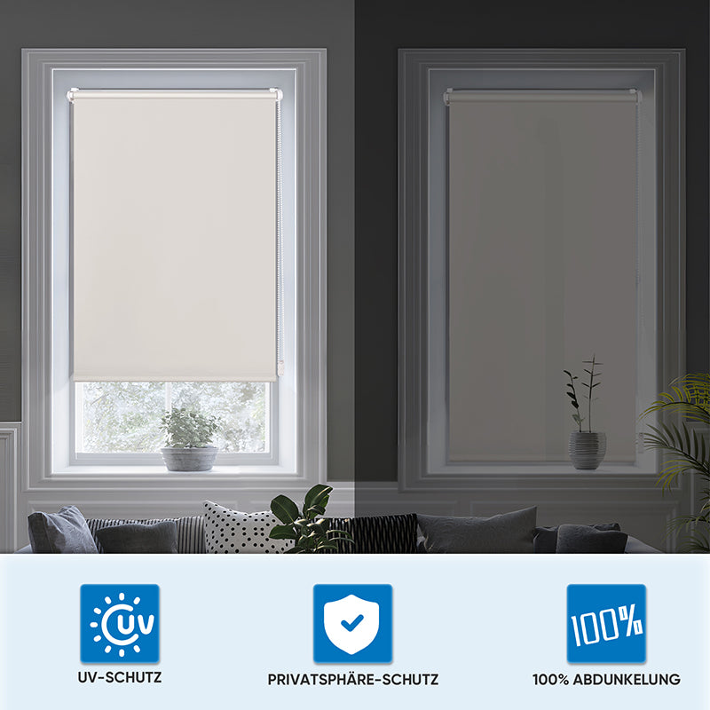 Sekey blackout blind, double-sided, same color and no drilling, taupe