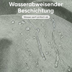 Sekey Duschvorhang, Grün, Wasserabweisender Badvorhang in Leinenoptik, 100 % Polyester, mit Beschwerungsband & 8 Duschvorhangringen, Waschbar bei 30 °C