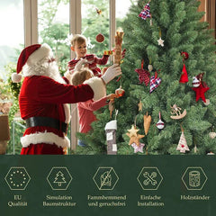 Salcar 120cm/150cm/180cm/210cm Künstlicher Weihnachtsbaum, Korea-Tanne, mit 730/1066  PVC-Nadeln Salcar