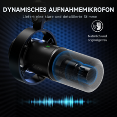 FIFINE Dynamisches XLR & USB Studio Mikrofon – Profi Podcast Mikrofon für PC, Mac, PS4/PS5, Streaming, Gaming & Aufnahmen mit Nierencharakteristik und DSP-Funktionen,K688