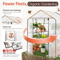 Sekey walk-in greenhouse with 10 shelves, 143 cm x 143 cm x 195 cm