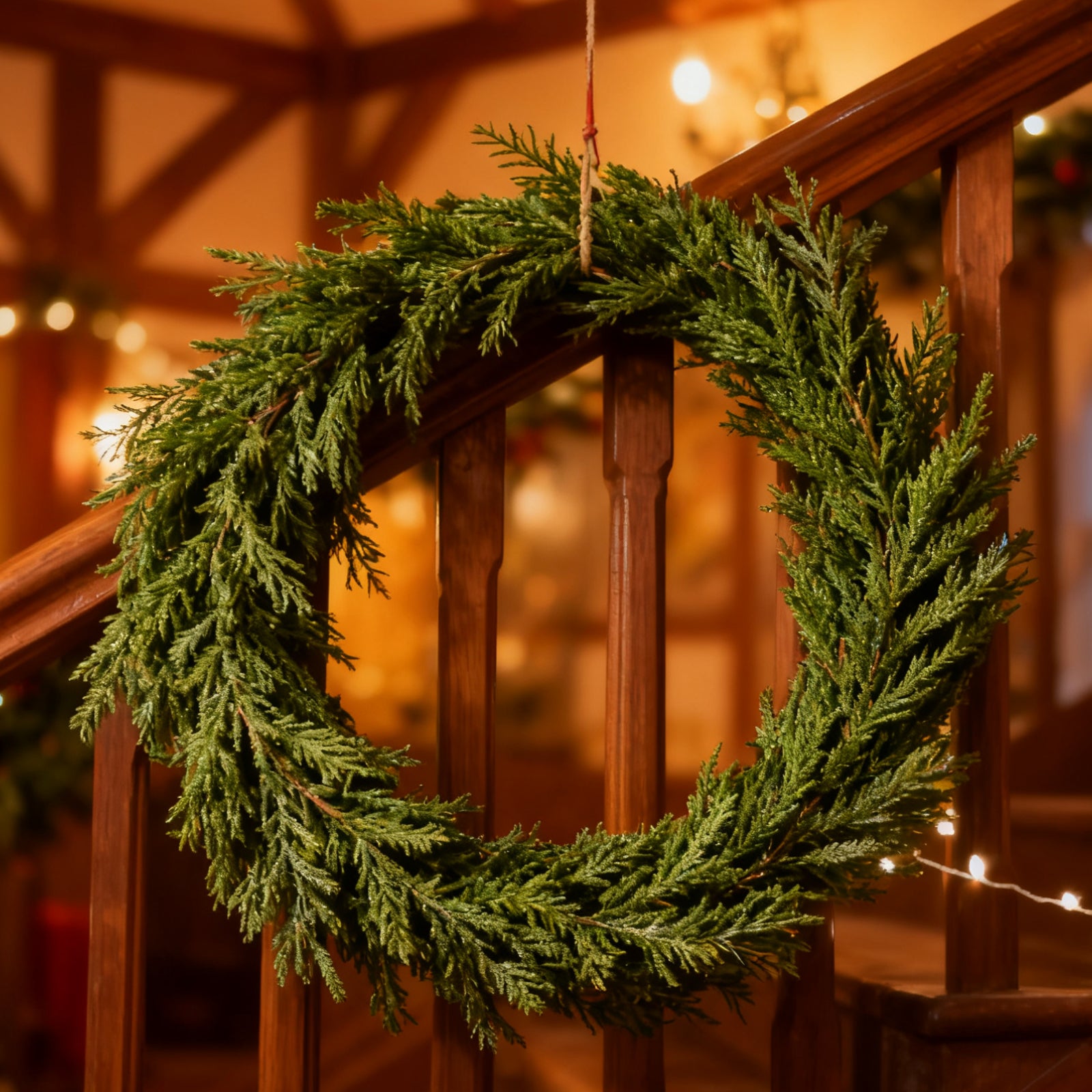 SALCAR Künstliche Weihnachtsgirlande aus 100 % PE – Realistische Tannengirlande für Wand, Tür & Kamin – Langlebig & wiederverwendbar