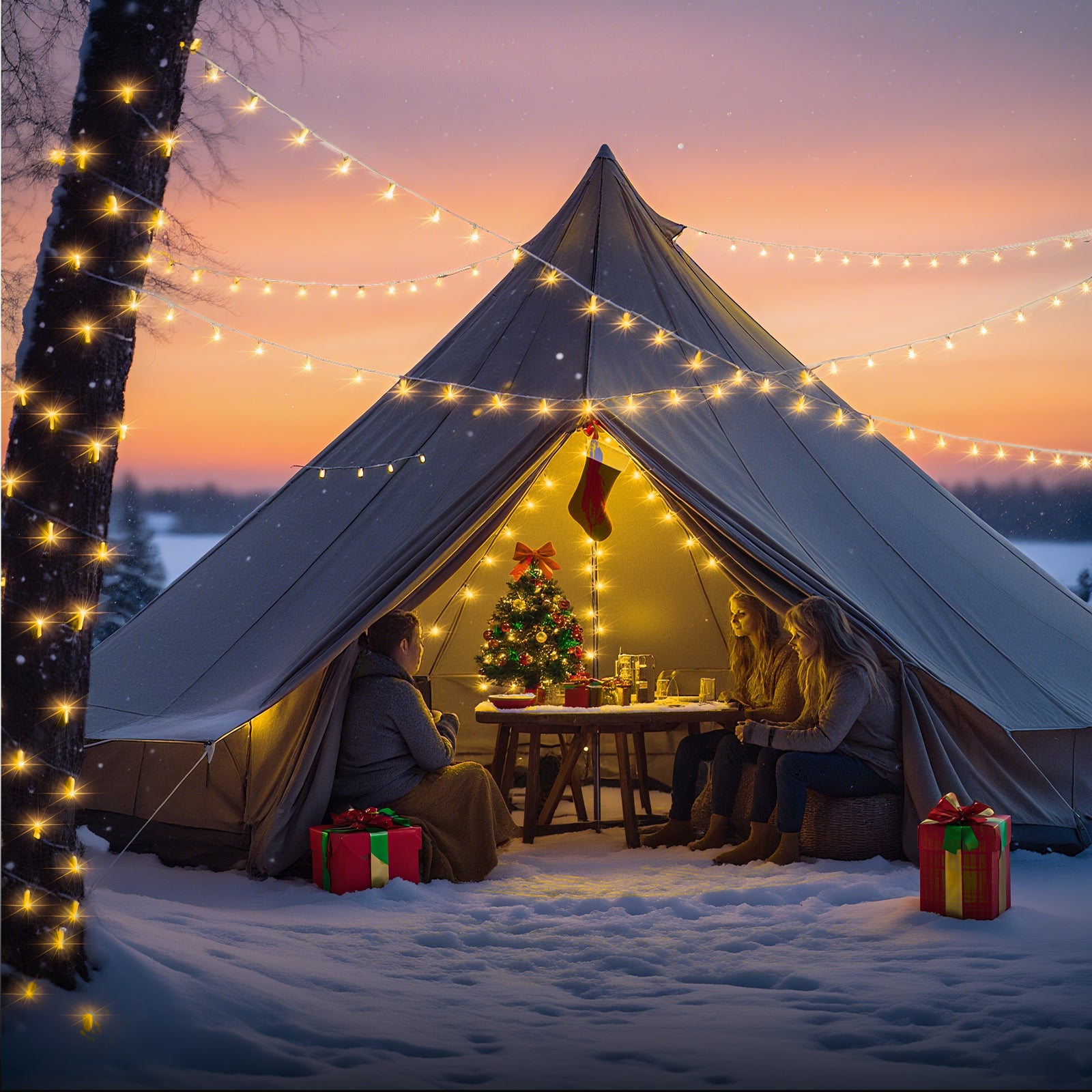 SALCAR LED Lichterkette mit 5m/10m/15m/20m Länge – 50–300 LEDs, Fernbedienung, 8 Modi, Timer & IP44 Wasserdicht, für Weihnachtsdeko, Party, Hochzeit, Garten – Warmweiß