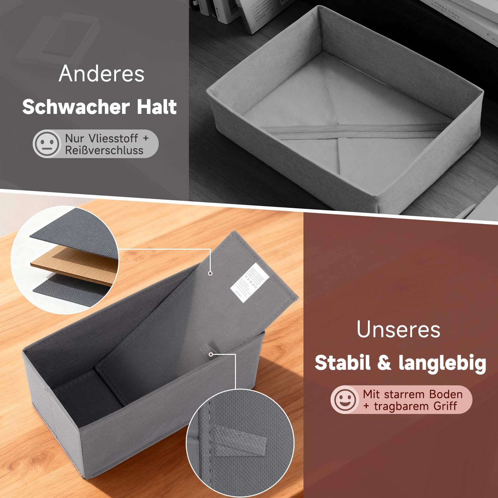 aufbewahrungs set Sekey Aufbewahrungsboxen Set S 6er Stoffboxen in verschiedenen Größen – sekeymall