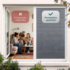 Sekey Plissee ohne Bohren Klemmfix – Lichtschutz & Sichtschutz für Fenster und Tür | Dunkelgrau