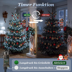 Salcar  LED Lichterkette 23 m mit 360 LEDs, Fernbedienung, 8 Lichtmodi, 4-stufig dimmbar, 3 Timer, Memory, IP44, 31V für Innen & Außen