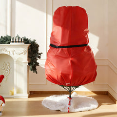 Salcar SALCAR Weihnachtsbaum Aufbewahrung 138 × 185 cm – Weihnachtsbaumtasche für Bäume bis 2,4 m, mit Schnallen, Kordelzug & Kartenschlitz, Wasserdicht & Reißfest