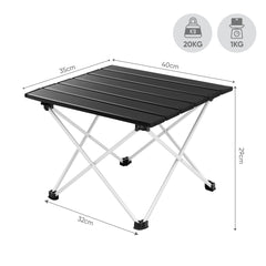 Sunula Klappbarer Campingtisch, Ultraleicht 1,7 kg, 30 kg Tragkraft, Wasserdicht, Rutschfest, 3 Größen, Einfach zu Montieren, Für Camping, Picknick, Garten, Outdoor