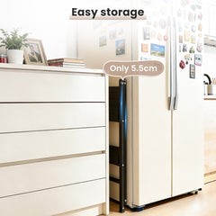 Sekey Klapptrittleiter 2 & 3 Stufen – Rutschfeste Trittleiter mit Stahlrahmen & Aluminiumstufen, TÜV & SGS geprüft, bis 150 kg, Schwarz