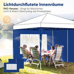 Sekey 3×3m Seitenwand für Pavillon, 2er Set, mit Reißverschlussv und Fenster
