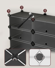 Sekey shoe cabinet with 10 compartments – Modular shoe organizer for up to 20 pairs of shoes, stable &amp; space-saving, incl. hammer &amp; anti-tip device