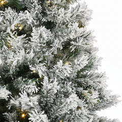 Salcar 180cm Artificial Christmas Tree with Snow and Light, with 250 LEDs and 828 PVC Tips