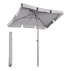 Sekey 200 x 125 cm balcony umbrella rectangular with protective cover, sun protection UV50+