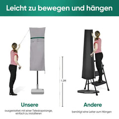 Sekey 160 x 62 cm Schutzhülle für Doppelsonnenschirm, aus Polyester-Gewebe Sekey