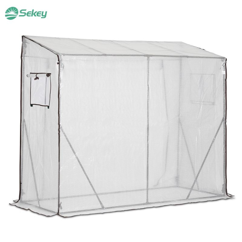 Sekey foil greenhouse with pitched roof, 200 cm x 77 cm x 146/169 cm