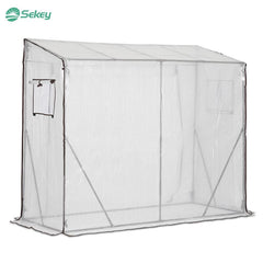 Sekey foil greenhouse with pitched roof, 200 cm x 77 cm x 146/169 cm