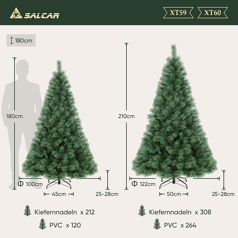 Salcar PVC Artificial Christmas Tree Artificial Christmas Tree, Pine, Artificial Pine Tree Fir Tree