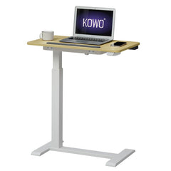 Kpwo Elektrischer Höhenverstellbarer Beistelltisch, mit Rädern, C-Form