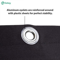 Sekey balcony privacy screen made of 100% polyester, black