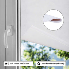 Sekey Rollo ohne Bohren, Lichtdurchlässiges Fensterrollo aus Vliesstoff, Klemmfix Rollos, Weiß