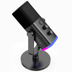 FIFINE USB / XLR Dynamisch Mikrofon mit Stummschalttaste und Kopfhörerbuchse, AM8