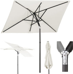 Sekey 180 x 130 cm balcony umbrella rectangular, sun protection UV50+