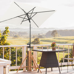 Sekey 180 x 130 cm balcony umbrella rectangular with balcony railing, sun protection UV50+