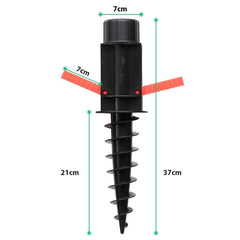 Sekey 22 mm - 32 mm ground sleeve for parasol, with foldable handles and hanging hook